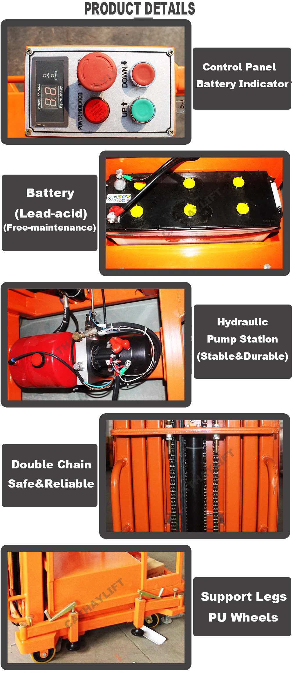 semi-electric order picker-details